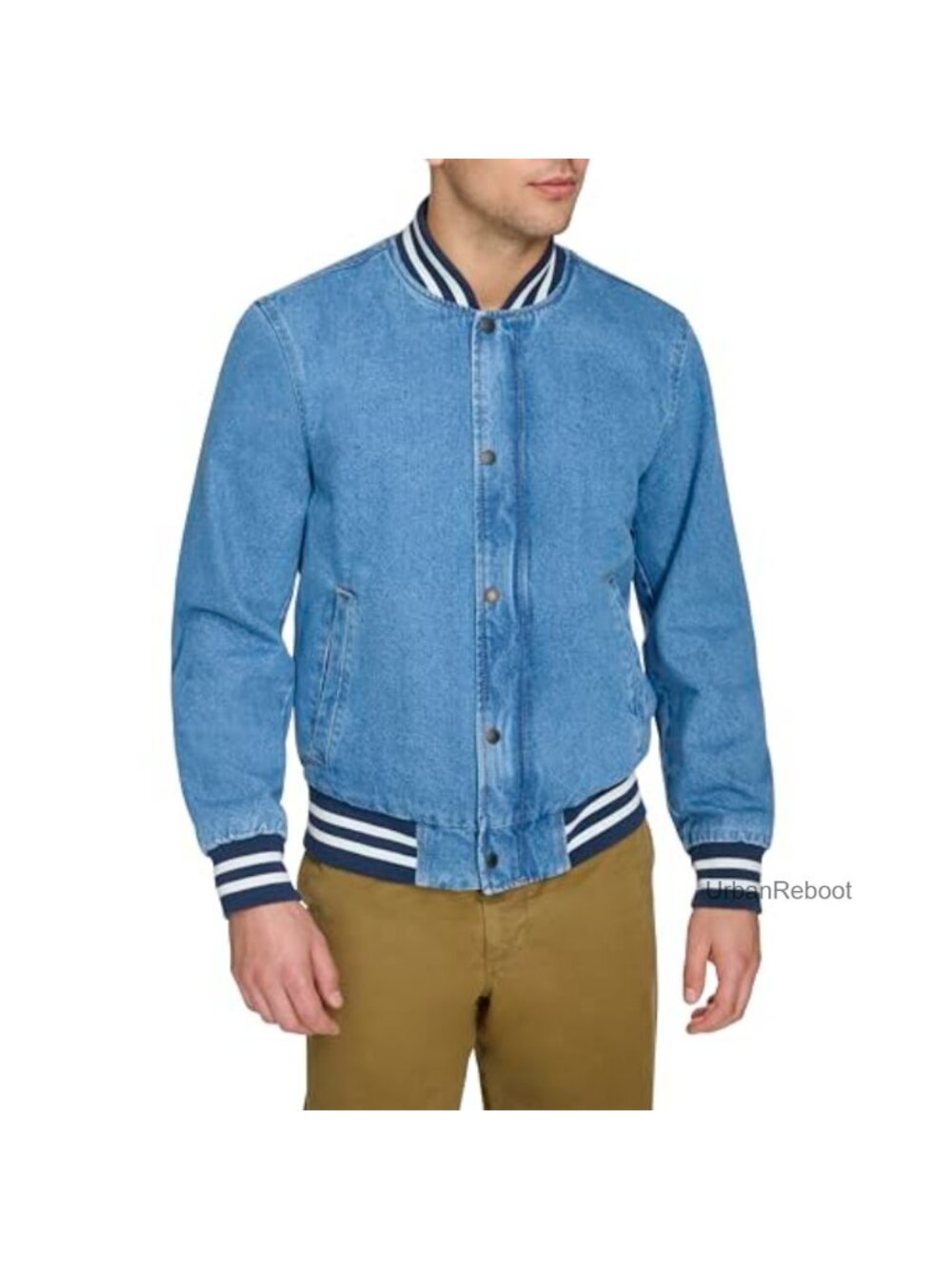 Levi's Men's Varsity Bomber Jacket Cotton Snap Placket Zipper Closure Casual